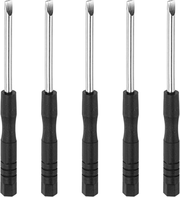 5 Stuks Mini Schroevendraaier Set Platte Kop 3mm Precisie Reparatiegereedschap
