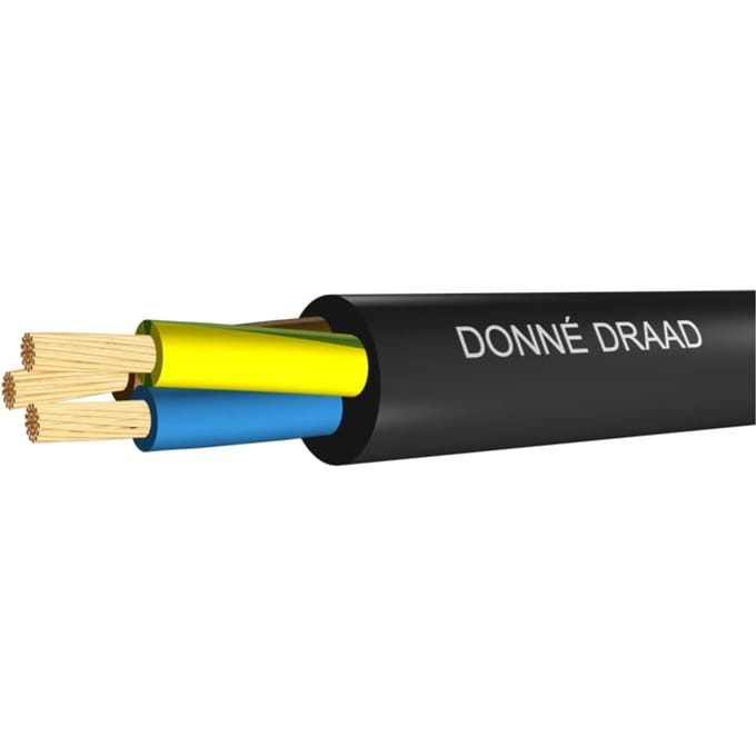 Flexibele PVC Kabel VMvL Eca 2x0.75mm 90C Zwart - D09737 [100 Meters]