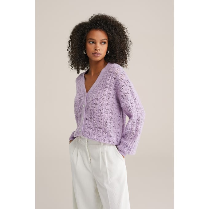 WE Fashion Knitted Cardigan Lilac Taglia: XL | Maglioni a maglia Outlet | Donna | Viola