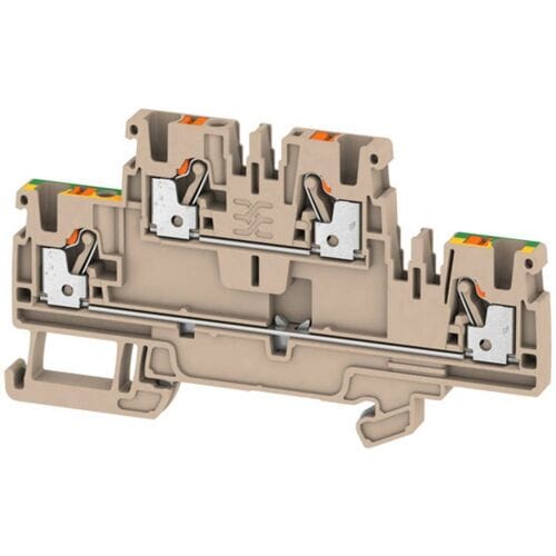 Weidmüller 1547640000 Aardklem 2-etages 5.1 mm Spanveer Groen, Geel 50 stuk(s) Piece