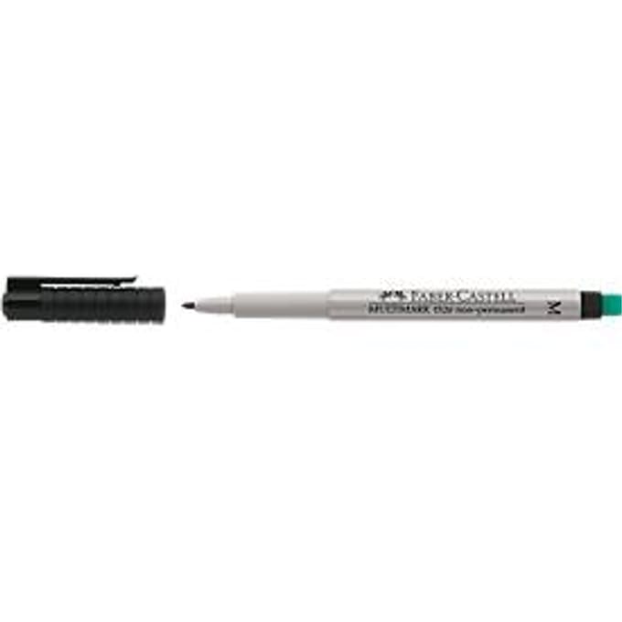 Marker Faber-Castell Multimark, incl. speciale gum, zwart, M, non-permanent