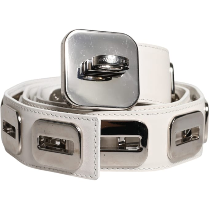 Metaalaccent Leren Riem