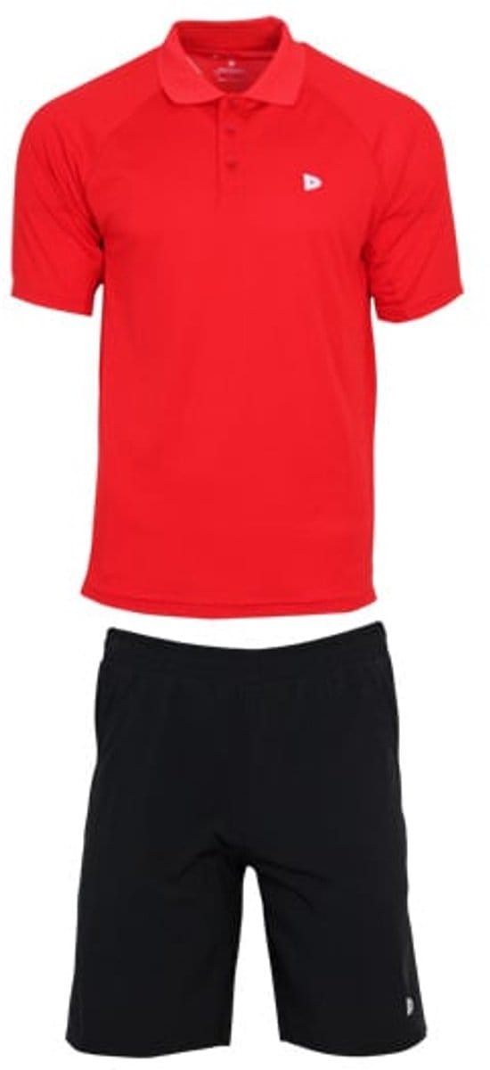 Donnay - Multi Sportset Zac - Trainingsset - Black/Poppy-red (733) - maat M