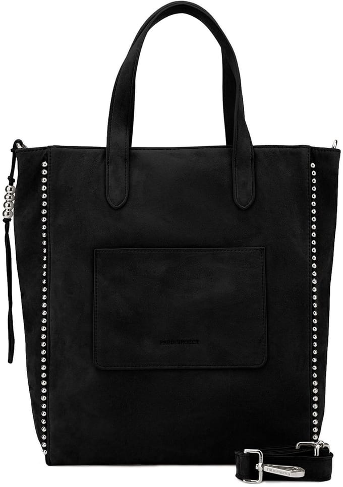 FREDsBRUDER Leren Schoudertas All About Beads Shoulderbag Black Zwart