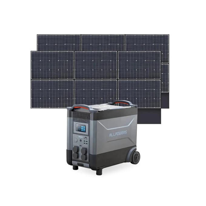 ALLPOWERS Solar Generator Kit 4000W (R4000 + SP039 600W Solar Panel) - R4000+2PCS SP039 Solar Panel 600W