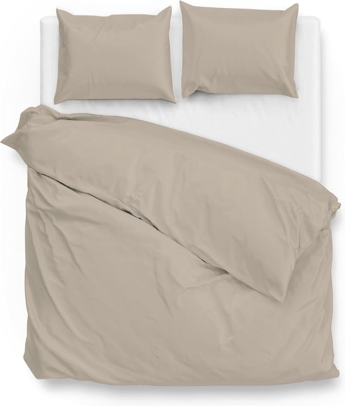 ZoHome Satinado Dekbedovertrek - Tweepersoons - 200x200/220 cm - Forest Sand