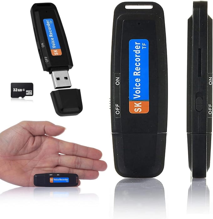 Draagbare Mini USB Voicerecorder met 32GB Opslag voor Vergaderingen en Interviews