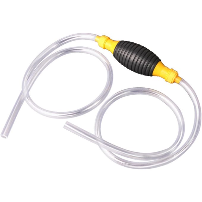 Hevelhandpomp, Draagbare Handmatige Auto Brandstofoverdrachtspomp met Hoge Doorstroom met 3,2 ft Hevelslang voor 1M white
