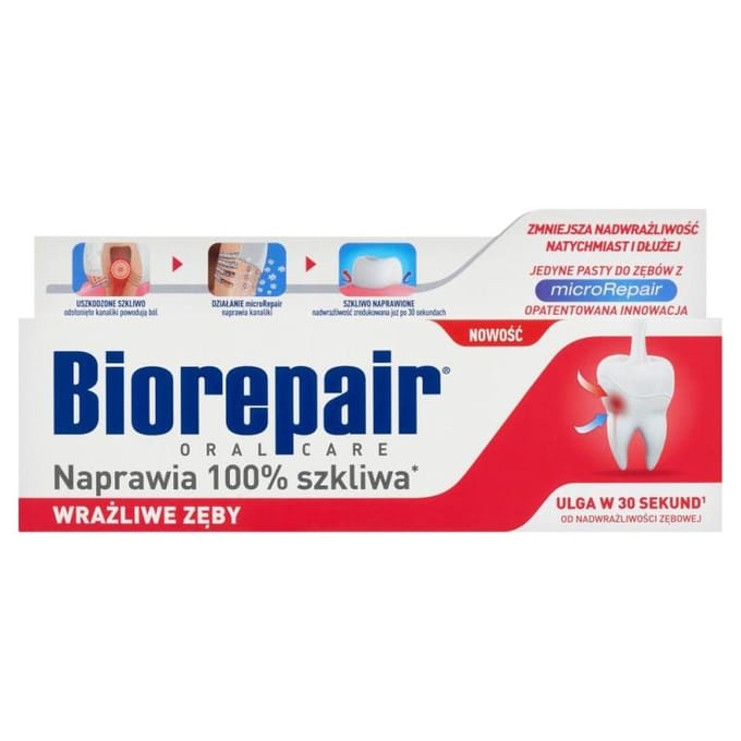 Biorepair Fast Sensitive Repair - Tandpasta - Directe verlichting - Met microRepair - 75 ml