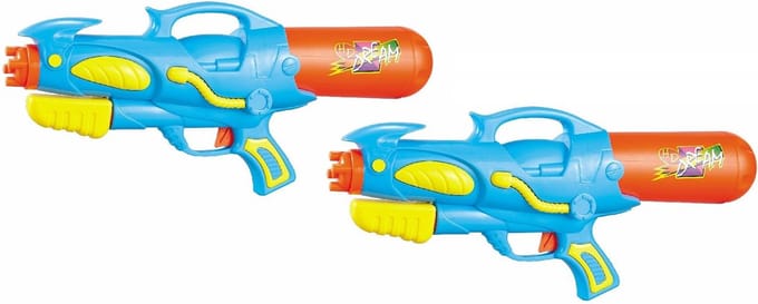 Waterpistool/waterpistolen blauw/oranje 50 cm