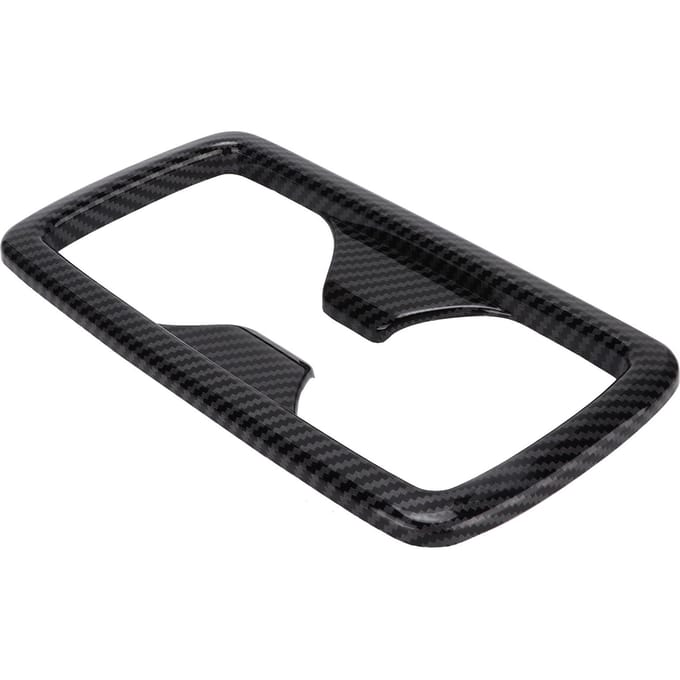 Achterste Bekerhouder Paneel Frame Trim Decor in Koolstofvezel Stijl Vervanging voor RAV4 2019?2021 black