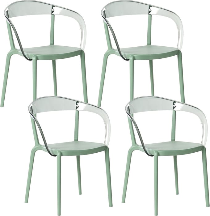 MALEVIZI - Tuinstoel set van 4 - Groen - Kunststof
