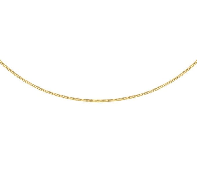 YO&NO - Ketting - Goud - Slang -  1,2 mm - 41 + 4 cm - 585 goud