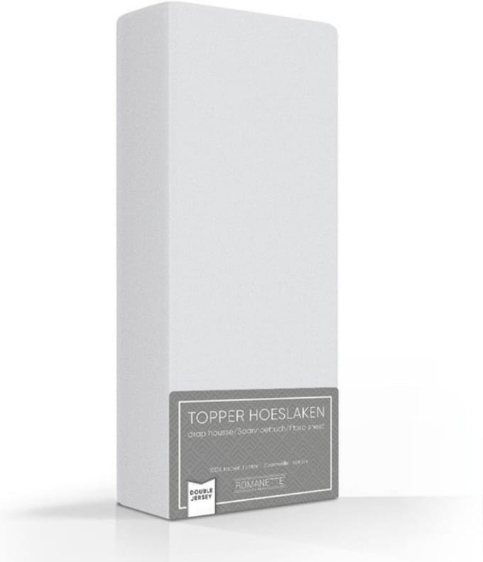 Luxe Topper Hoeslaken - 140x200 cm - Jersey Stretch - Romanette