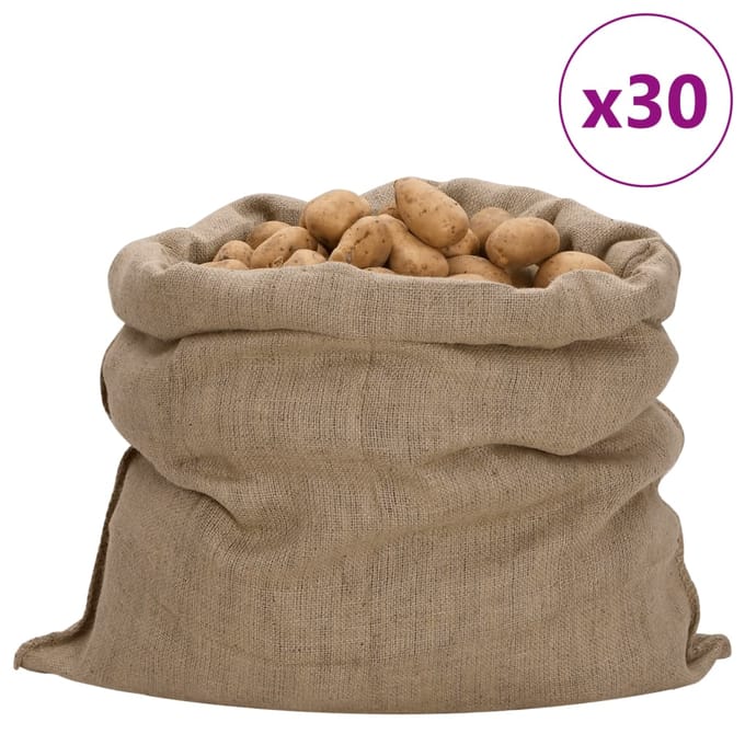vidaXL - Jutezakken - 30 - stuks - 340 - g/m² - 100x110 - cm - 100% - jute