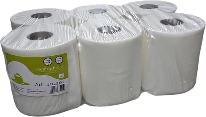 Poetsrol - Torkrol - 6 rollen - 2 laags - 100% CELLULOSE