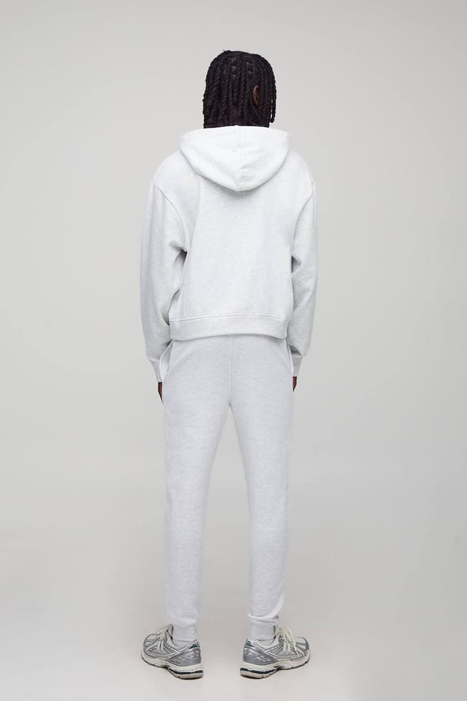 330GSM Basic Skinny Fit Jogger | Ash Grey | Size Medium