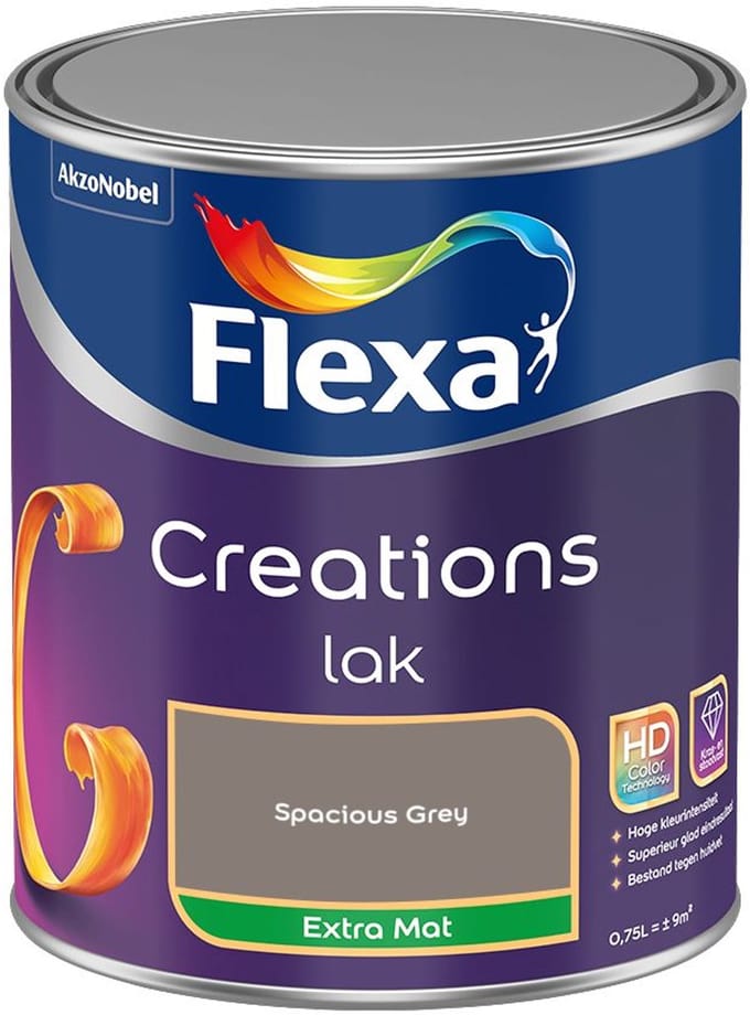 Flexa - Creations Lak Extra Mat - Spacious Grey - Mengverf - 750 Ml