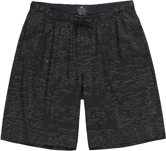 JAY-PI - Heren - Functionele bermuda FLEXNAMIC® fitness Relaxed Fit QuickDry - Zwart - Maat L