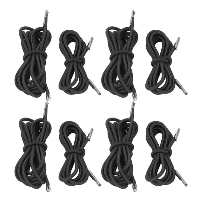 8 stuks Relaxfauteuil Elastisch Koord Nulzwaartekrachtstoel Koord Vervanging Elastisch Touw voor Ligstoel black