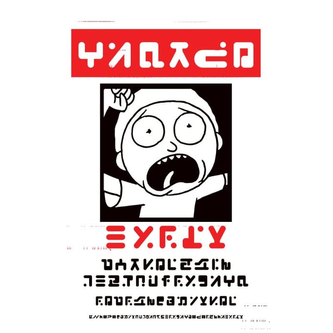 Rick and Morty Wanted Morty T-shirt - Wit - M
