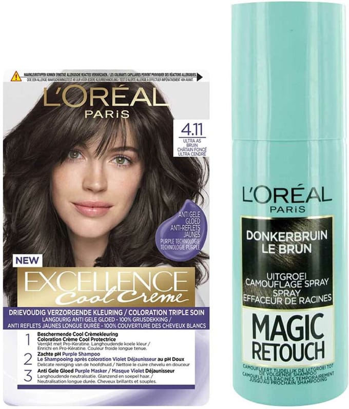 L'Oréal Cool Cream - Bruin + Uitgroeispray Pakket