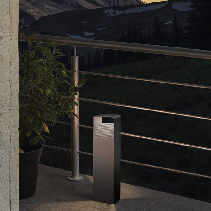EGLO LED sokkellamp Doninni 1, antraciet, hoogte 40 cm