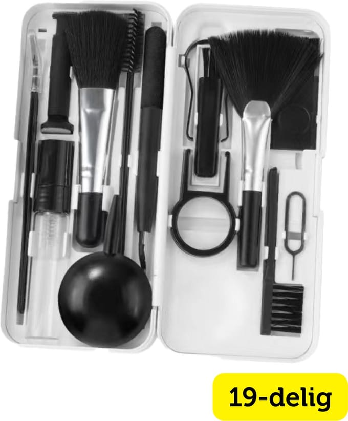 Garpex® Toetsenbord Schoonmaakset 19-delig - Keyboard Cleaning Kit voor Laptop, Camera & Smartphone - incl. Keycap Puller