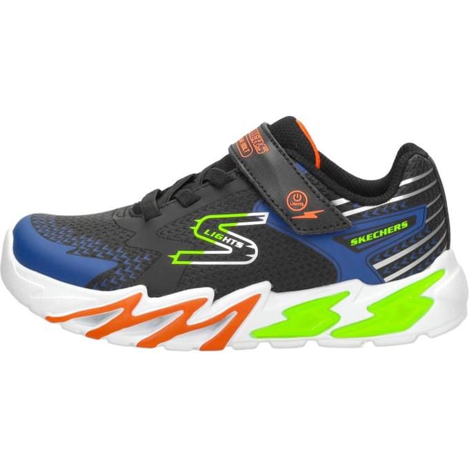 Skechers Flex-Glow Bolt Jongens Sneakers - Zwart/Blauw