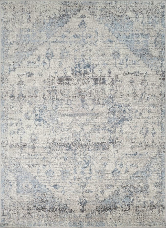 SURYA Lya vloerkleed vintage oosters blauw