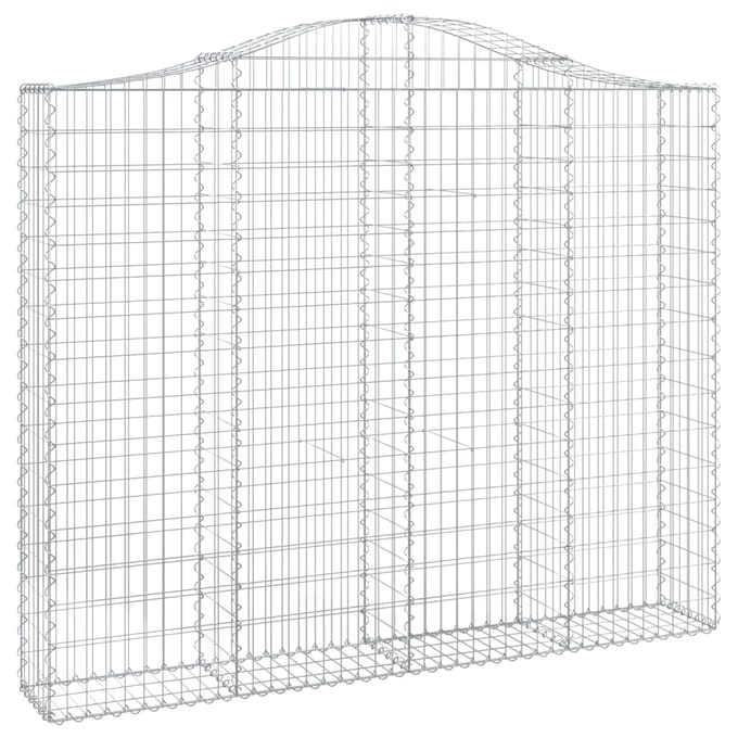 vidaXL - Schanskorf - gewelfd - 200x30x160/180 - cm - gegalvaniseerd - ijzer