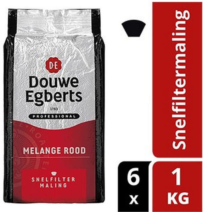 Douwe Egberts | Melange Rood Snelfilter | Doos 6 x 1 kg