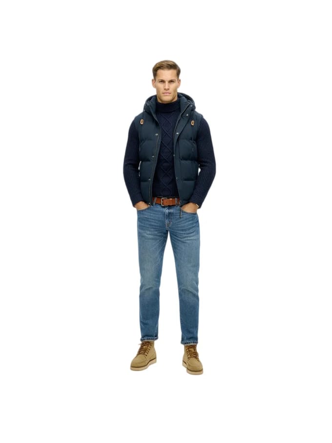 Superdry - Everest Bodywarmer met Capuchon - Heren - Gilets