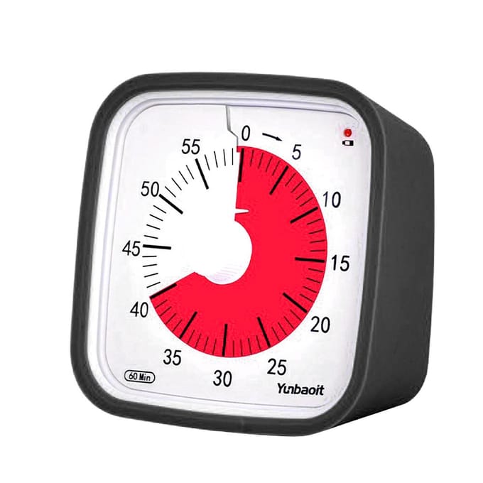 Gehumaniseerde Tijdsmanager Studenten Leertijd Management Apparaat Handleiding Visuele Timer Wekker 0 zwart
