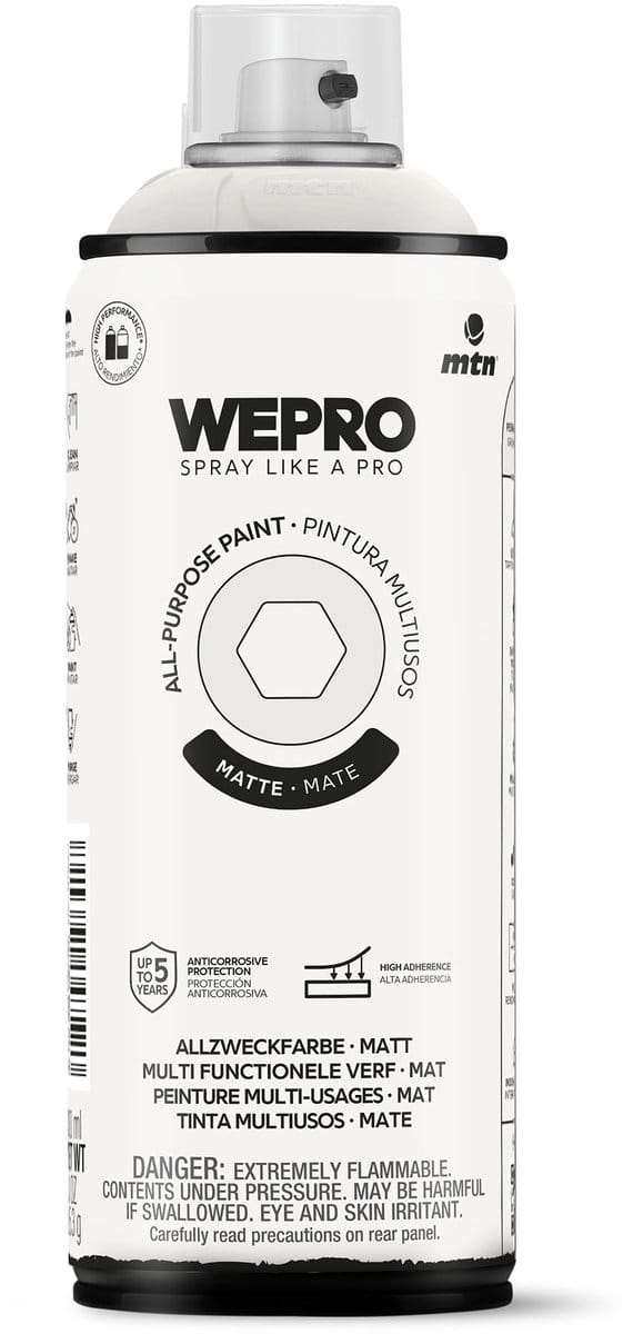 Spuitbus Grijs Pedrafroca Mat MTN WEPRO ALL-PURPOSE PAINT 400ML