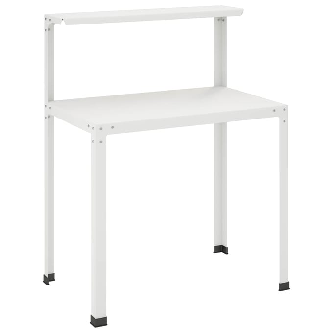 vidaXL - Planttafel - 60 - x - 50 - x - 104 - cm - Gepoedercoat - staal - Wit