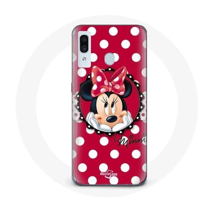 Hoesje voor Samsung Galaxy A30 Minnie Mouse Cartoon Rood
