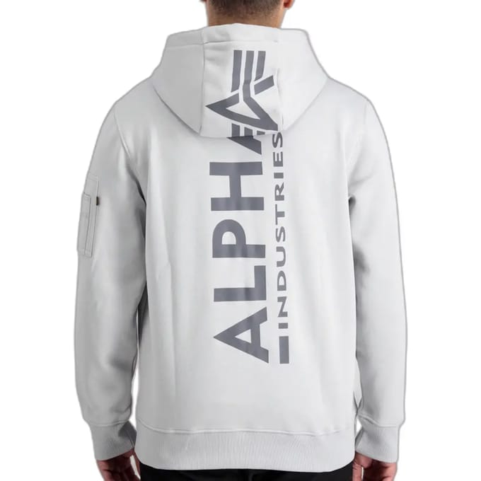 Sweatshirt bedrukte hoodie op de rug Alpha Industries