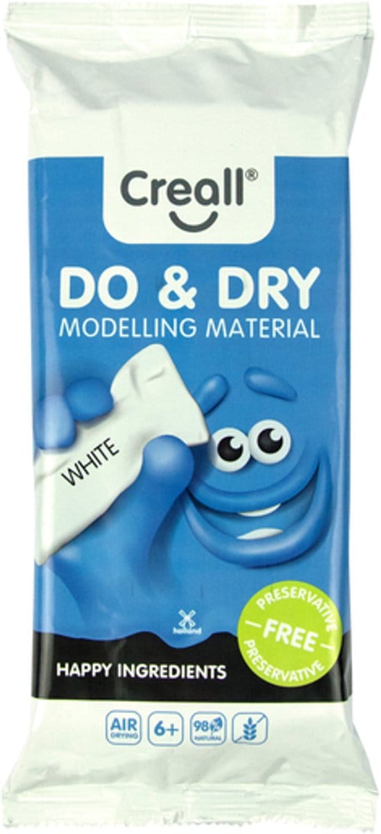 Klei creall do+dry wit 1000gr | 12 stuks