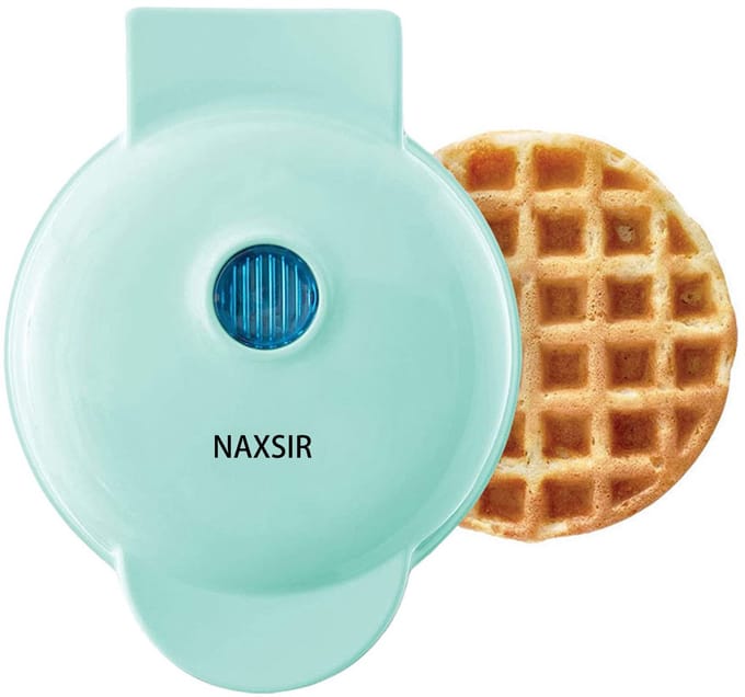 NAXSIR Mini Ontbijtapparaat - Rond wafelmaker / Wafelijzer voor Thuis