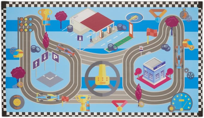Relaxdays speelmat kind - speelkleed kinderkamer - kindervloerkleed - kindertapijt - pvc - B