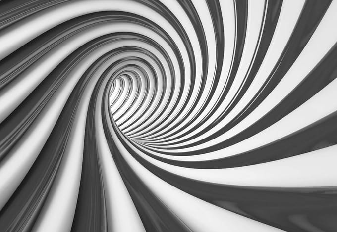 Fotobehang Abstract Swirl | PANORAMIC - 250cm x 104cm | 130g/m2 Vlies