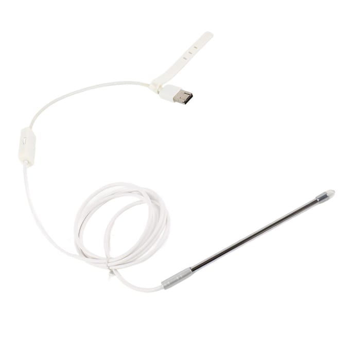 Endoscope Visuel 4,9 mm Cavité Oreille Nez Caméra Endoscope Inspection Vidéo Cure-oreille avec Lumière LED white