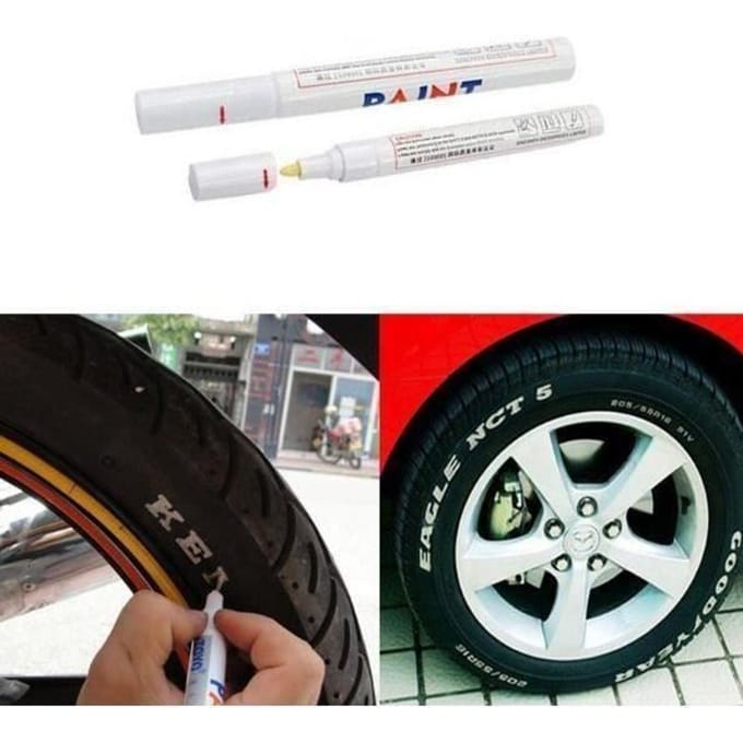 Feutre - MKK50 - Marqueur indélébile - Blanc - Pour pneus auto et moto wit