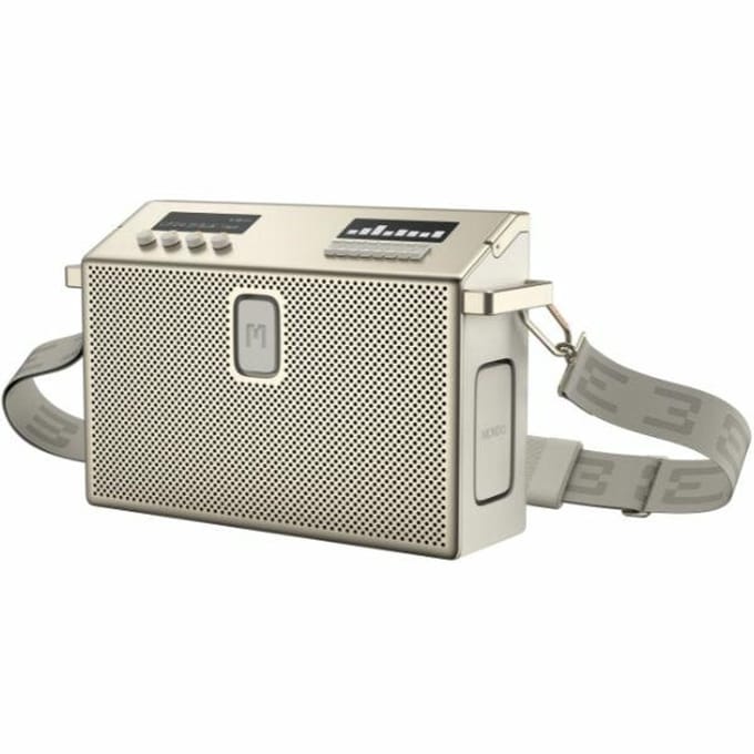 MONDO Speaker Large - Premium draadloze Bluetooth speaker met 96W output & triple bass - Grijs Beige