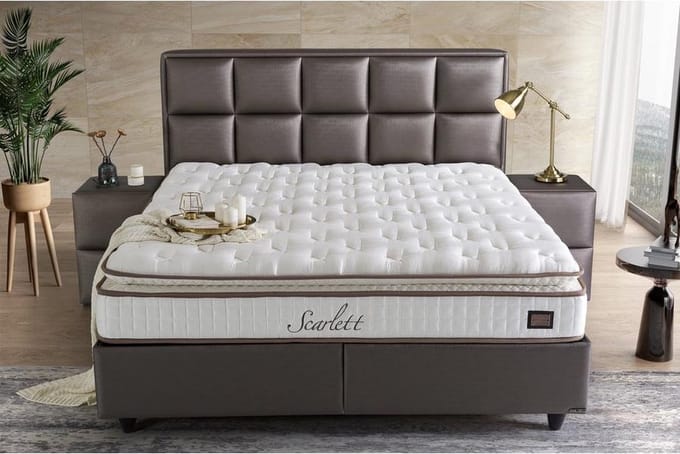 Opberg Boxspring Scarlett brons - 2persoons Boxspring met opbergruimte 140x200