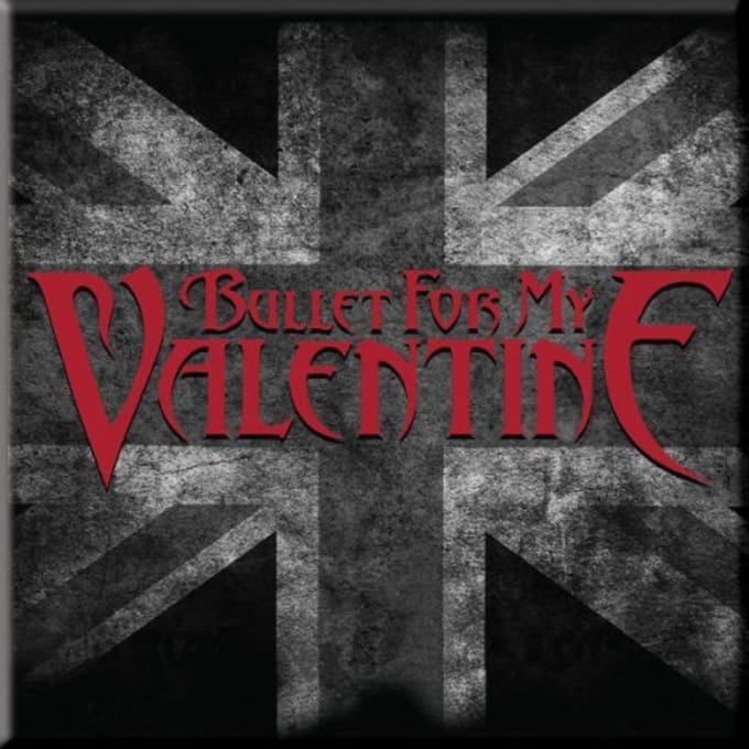 Bullet For My Valentine - Uk Flag - Koelkast magneet - 7.5 x 7.5 cm