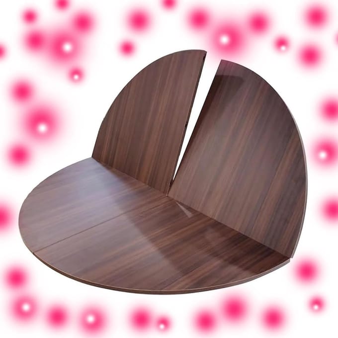 Rond Tafelblad - Inklapbaar Blad - Eetruimte Vergroten - Massief Hout Multiplex - 140cm Diameter - Walnoot