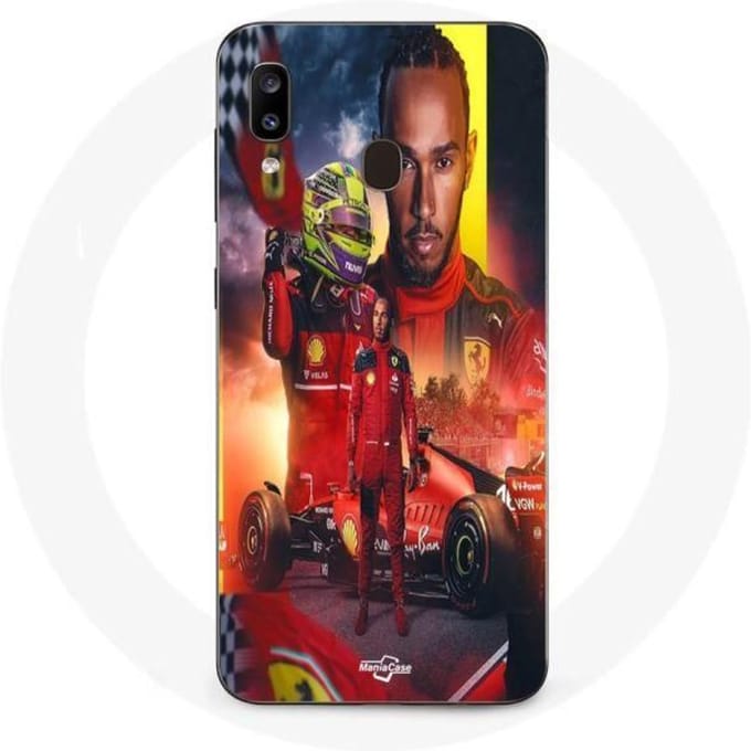 Coque - Scuderia Ferrari - Lewis Hamilton - Galaxy A20e - Souple - Noir