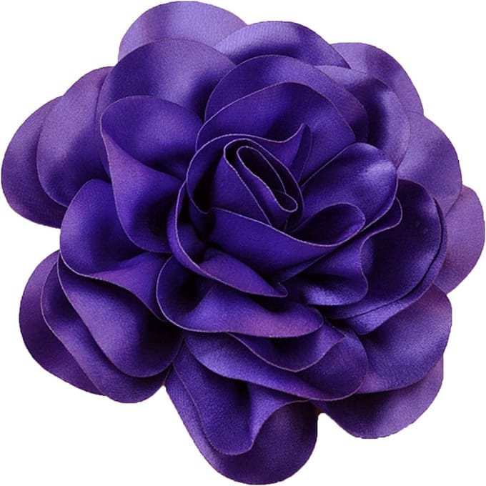 Bloemen Broche - Bloem Speld - Feestelijke Accessoire - Grote Stofroos - 20 cm - Rood